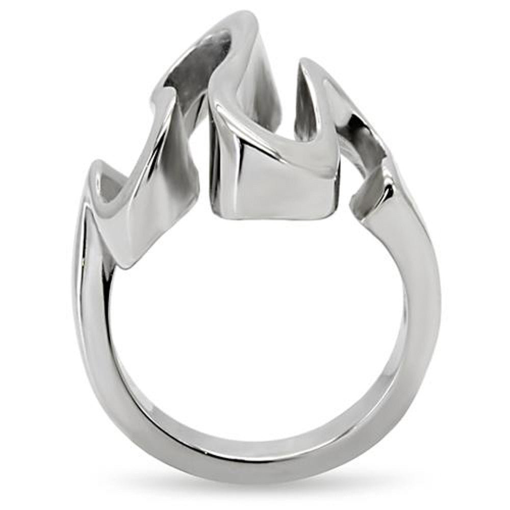 ARTK152 Stainless Steel 316 High Polished Wave Cocktail Fashion Ring Women's Size 5-10
